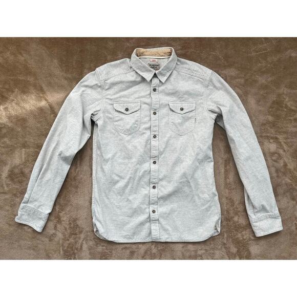 Burton Willow Flannel Shirt Light Gray Men’s Size Medium - Picture 1 of 6